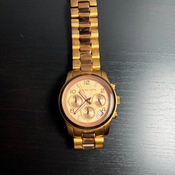 Women's Michael Kors Rose Gold Chronograph Watch MK5128 - Picture 2 of 3